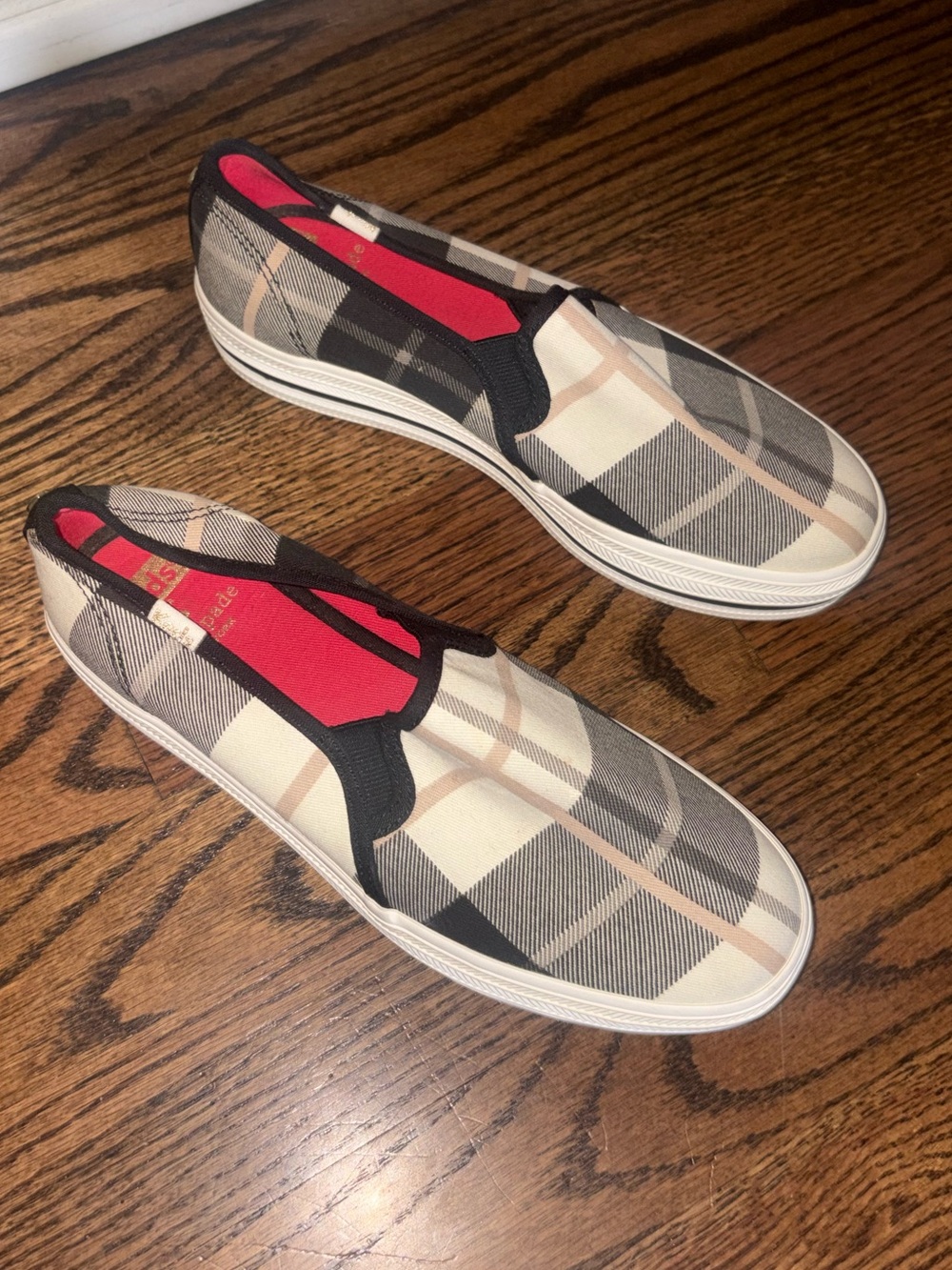 Keds x Kate Spade Woodland Plaid Slip-On Platform Sneakers 6
